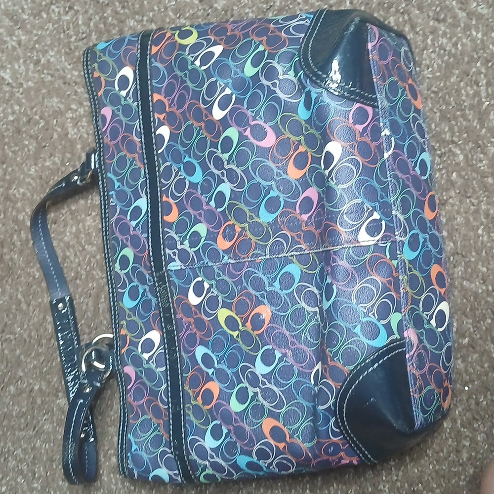 Coach Colorful Monogram Tote Bag - Picture 5 of 16
